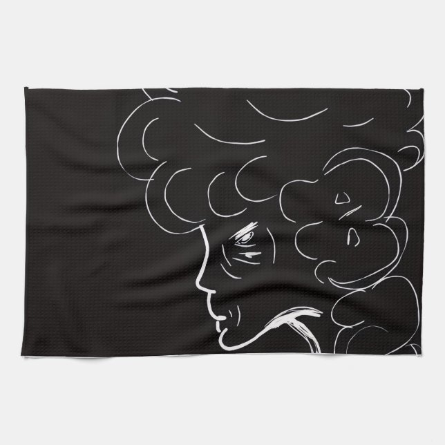 Linge De Cuisine Elegant Elderly Lady Kitchen Towel (Horizontal)