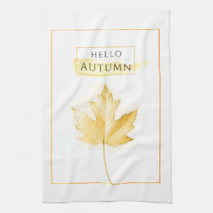 Linge De Cuisine Elégant et tendance dessin de feuille d'automne do