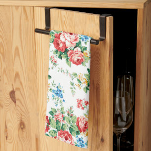 Linge De Cuisine Elégant motif floral avec élément de design Rose