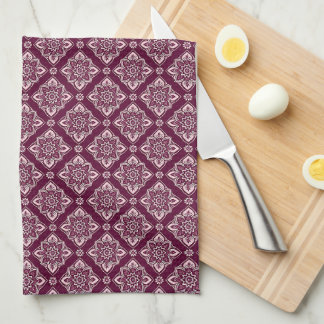 Linge De Cuisine Élégant motif floral géométrique Vintage