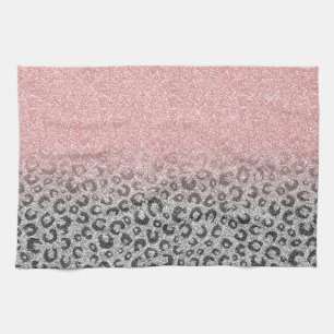 Linge De Cuisine Élégant Rose Gold Parties scintillant Empreinte de