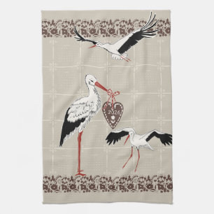 Linge De Cuisine Élégant Sable Beige & Chocolat Calendrier 2026 du 