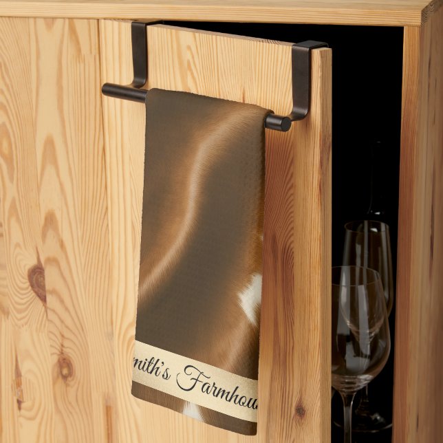 Linge De Cuisine Élégante collection moderne de vache Faux cuir (Pliage en tiers)