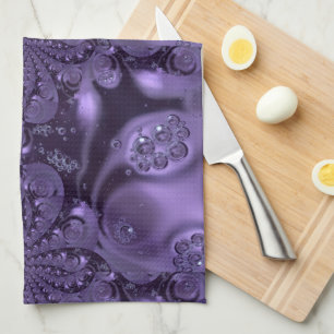 Linge De Cuisine Élégante étincelle Royale Purple Liquide