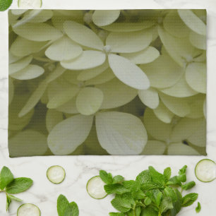 Linge De Cuisine Elégante Hydrangée Celadon Fleurs vertes