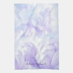 Linge De Cuisine Elégante Lilac Fleurs violettes Lumière Design