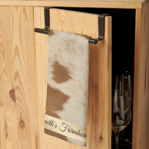 Linge De Cuisine Elégante Vache Faux Cuir Collection tendance