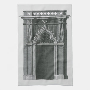 Linge De Cuisine Élément architectural ancien, porte gothique