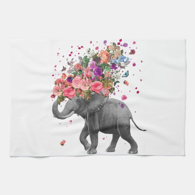 Linge De Cuisine Eléphant (Horizontal)