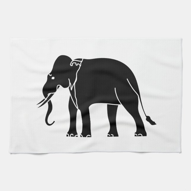 Linge De Cuisine Éléphant de Siamese (Horizontal)