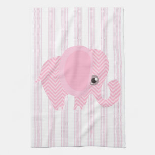 Linge De Cuisine Éléphant rose de beau bébé