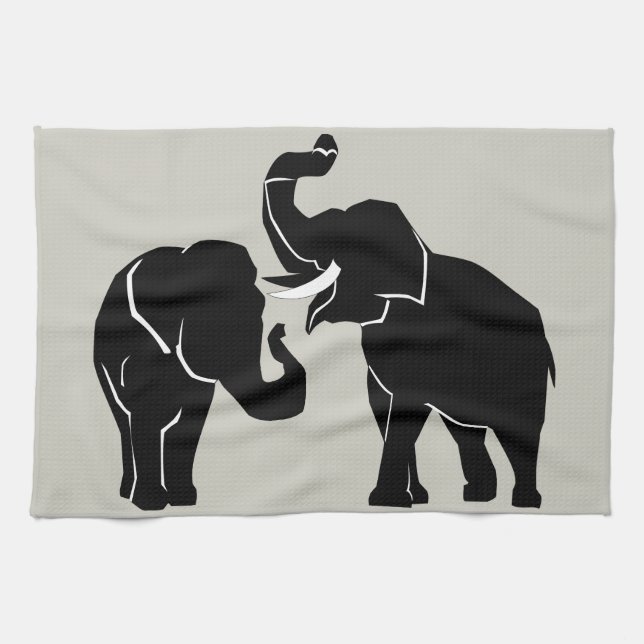 Linge De Cuisine Eléphants - (Horizontal)