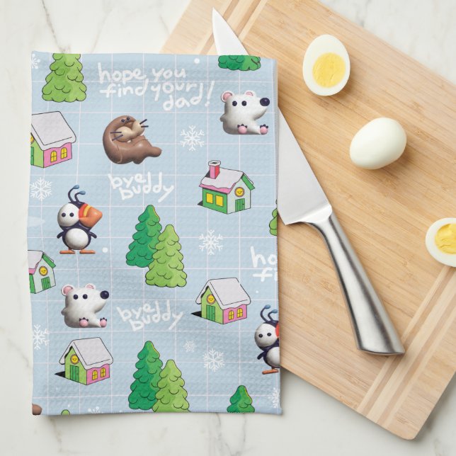 Linge De Cuisine Elf the Movie | Bye Buddy Hope Vous Trouvez Votre  (Quart Plié)