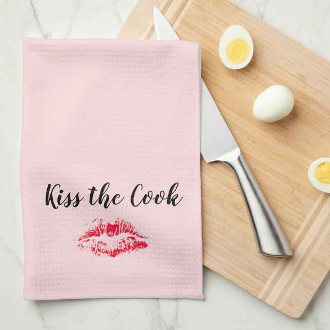 Linge De Cuisine Embrasse La Journée Des Valentines Cook (Quart Plié)
