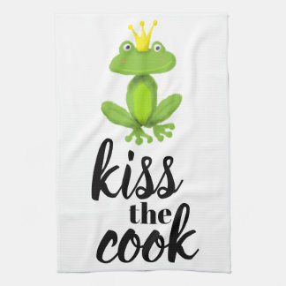 Linge De Cuisine Embrassez le Prince Grenouille Vert Cuisine Couron