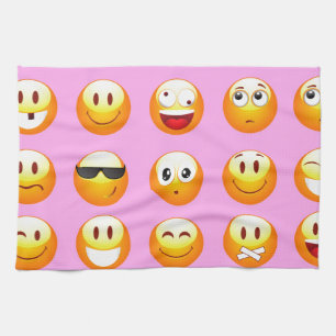 Linge De Cuisine émoji rose pastel