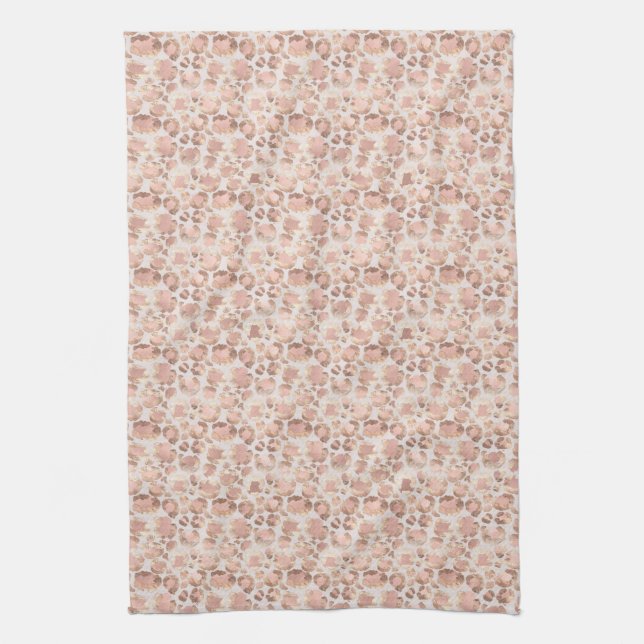 Linge De Cuisine Empreinte de léopard de verre rose (Vertical)