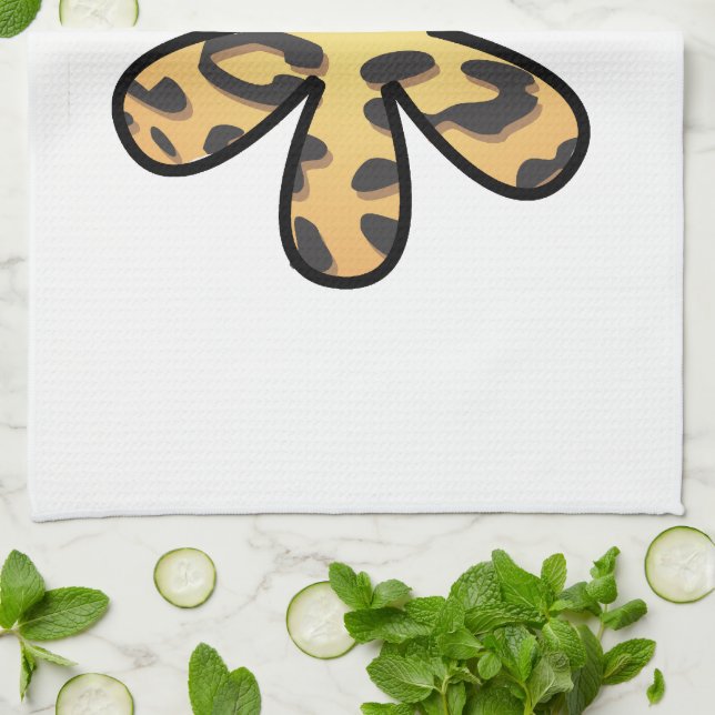 Linge De Cuisine Empreinte de léopard, Poster de animal, Léopard Br (Plié)