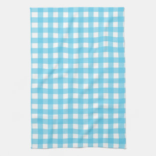 Linge De Cuisine En vichy bleu cérusé clair