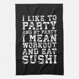 Linge De Cuisine Entraînement et manger du Sushi (J'aime faire la f