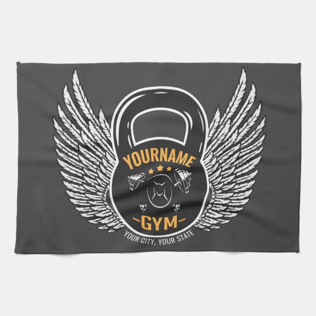 Linge De Cuisine Entraîneur de fitness GYM personnalisé Kettlebell (Horizontal)