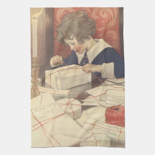 Linge De Cuisine Envelopper les cadeaux de Noël, Jessie Willcox Smi (Vertical)