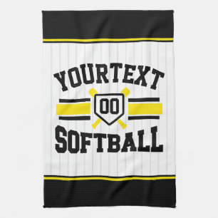 Linge De Cuisine Équipe de softball personnalisée AJOUTER NOM Varsi