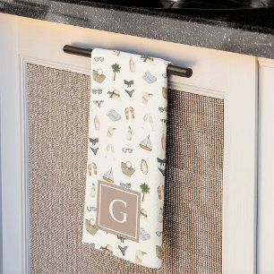 Linge De Cuisine Escapade estivale côtière Monogramme