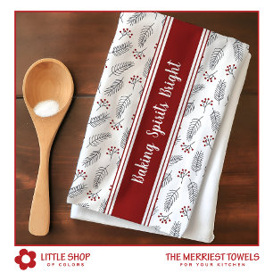 Linge De Cuisine Esprits de pâtisserie personnalisables Noël lumine