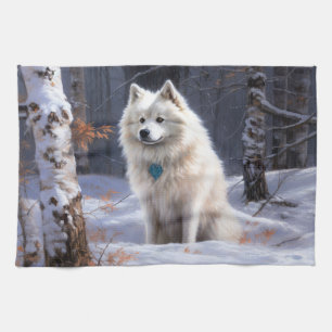 Linge De Cuisine Esquimau Américain Laisser Neige Noël