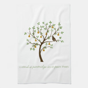 Linge De Cuisine Et une perdrix dans un poirier