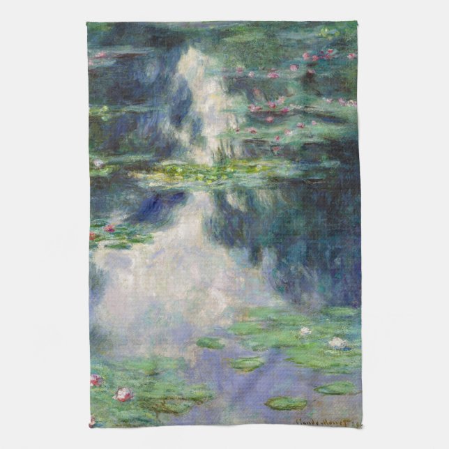 Linge De Cuisine Étang avec nappes d'eau Monet Art (Vertical)