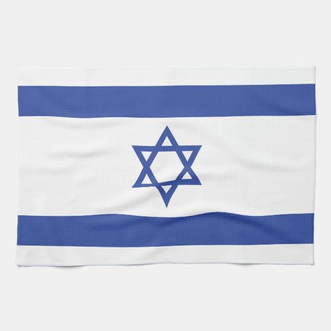 Linge De Cuisine Etat d'Israël Drapeau, Étoile de David Juifs (Horizontal)
