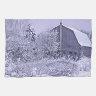 Linge De Cuisine États-Unis, Michigan, Rochester Hills. Bleu enneig