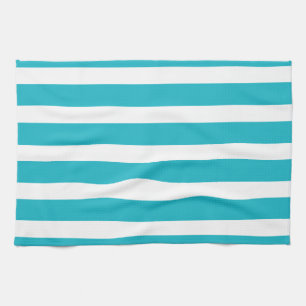 Linge De Cuisine Été nautique de turquoise et de rayure blanche
