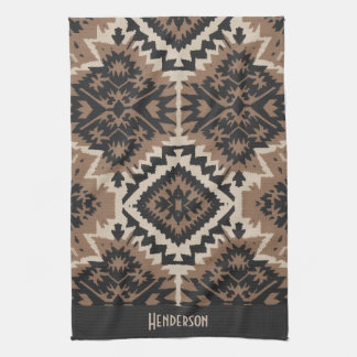 Linge De Cuisine Ethnic Tribal Mudcloth Black & Tan