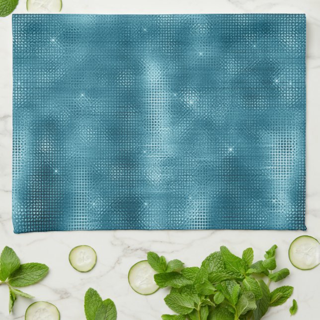 Linge De Cuisine Étincelle Turquoise (Plié)