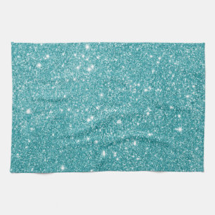 Linge De Cuisine Étincelles turquoises de parties scintillantes