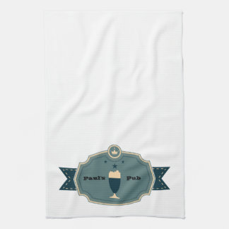 Linge De Cuisine Étiquette de bière Turquoise personnalisé