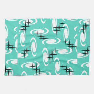 Linge De Cuisine Étoiles Motif Turquoise