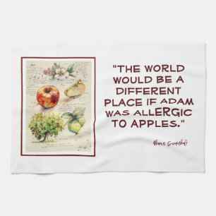 Linge De Cuisine EVE Illustration peinte d'Apple
