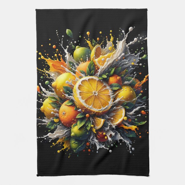 Linge De Cuisine Explosion de Citrus (Vertical)
