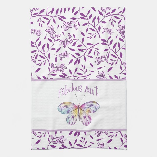 Linge De Cuisine Fabuleux Tante Papillon Pastel (Vertical)