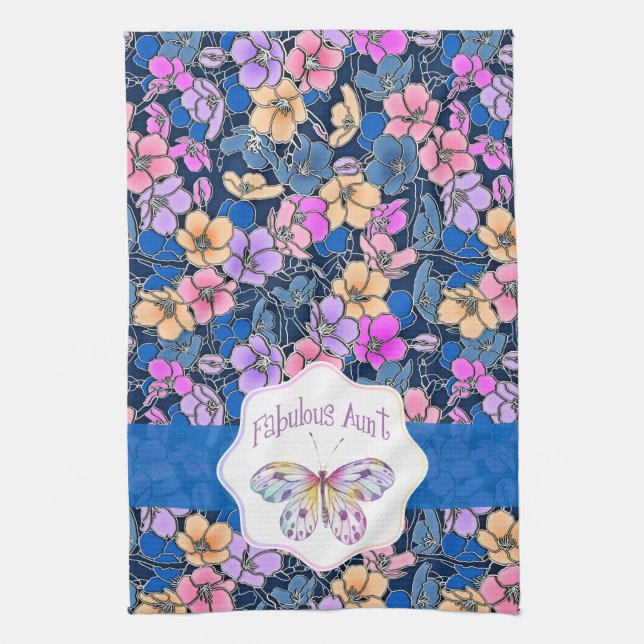 Linge De Cuisine Fabulous Tante Papillon cadeau (Vertical)