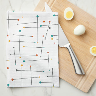 Linge De Cuisine Fâcheux Motif De Lignes Et De Points Du Milieu Du 