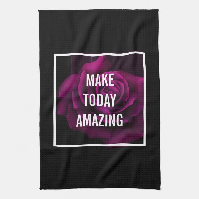 Linge De Cuisine Faites aujourd'hui Extraordinaire Purple Rose Insp (Vertical)