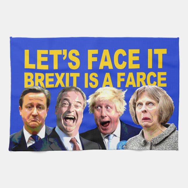 Linge De Cuisine FAITES- FACELUI, BREXIT EST message de Brexit (Horizontal)