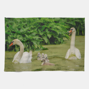 Linge De Cuisine Famille Swan