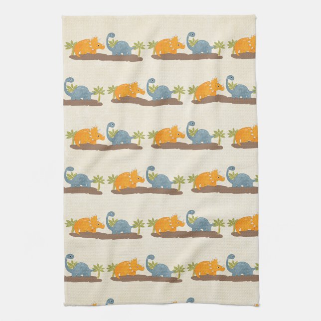 Linge De Cuisine Faune sauvage de Cute Dinosaure (Vertical)