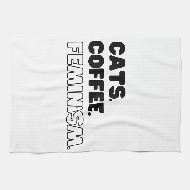 Linge De Cuisine Féminisme du café des chats (Horizontal)